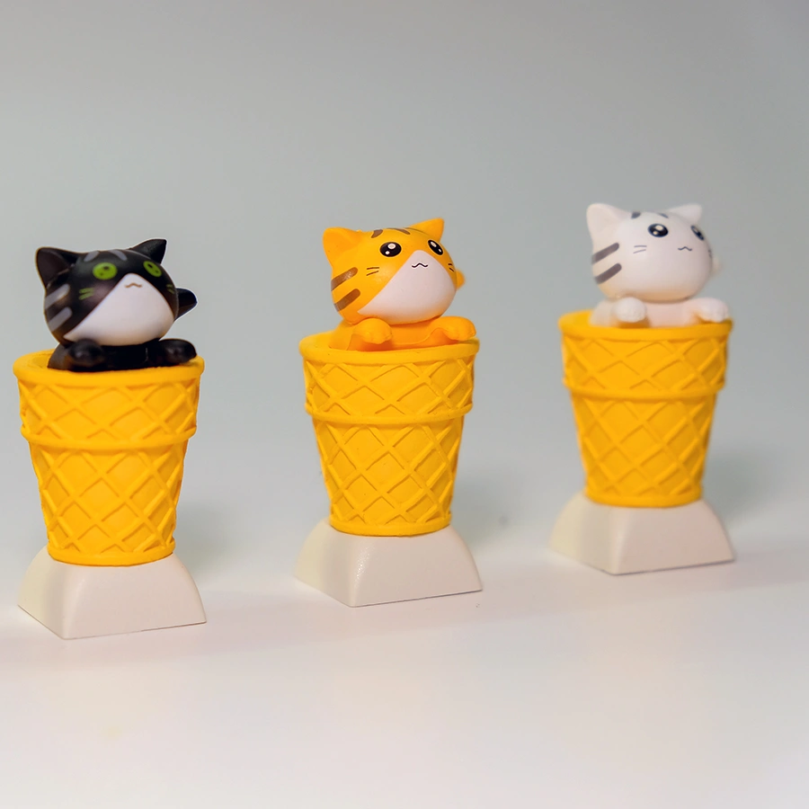 Cartoon Ice Cream Cat Doll Cross-axis Three-dimensional Keycap