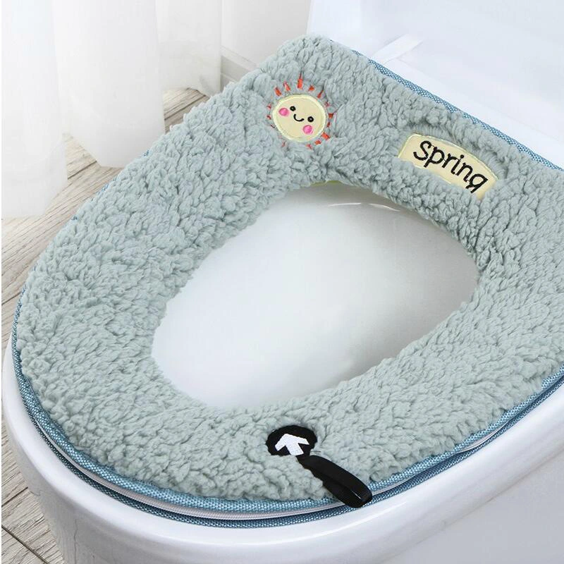 Household Toilet Washer Winter Plush Toilet Cover