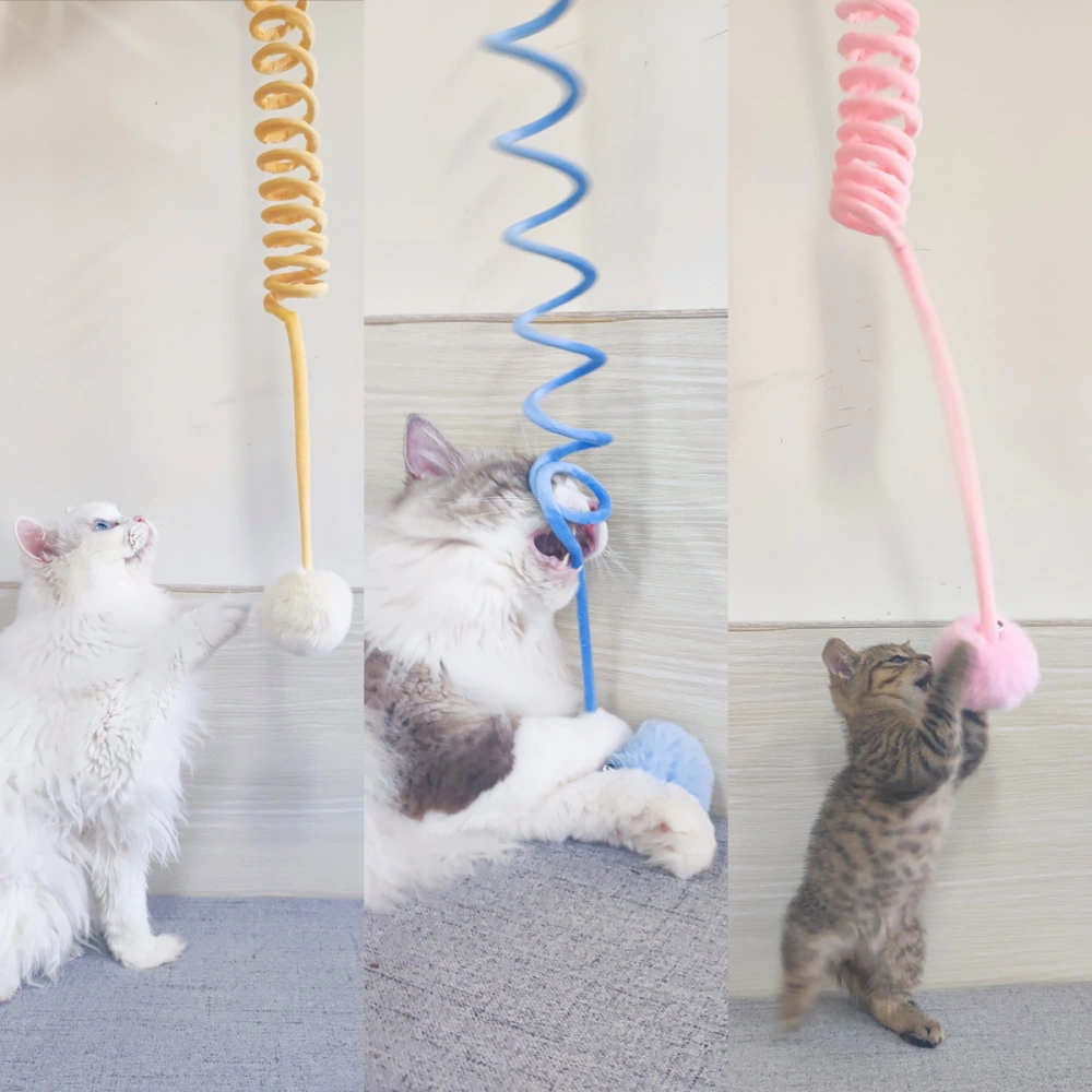 Cat Toy Sucker Spring Rabbit Hair Ball Pet Supplies