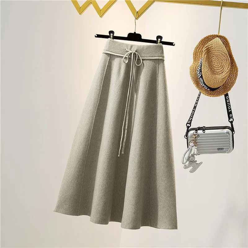 Women's Autumn And Winter All-match Slim Knitted Skirt