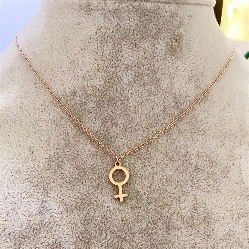 Simple Goddess Female Symbol Necklace