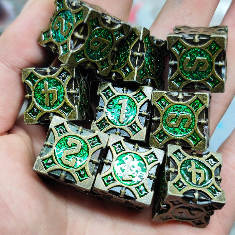 Board Game Props Pure Copper Metal Solid Dice