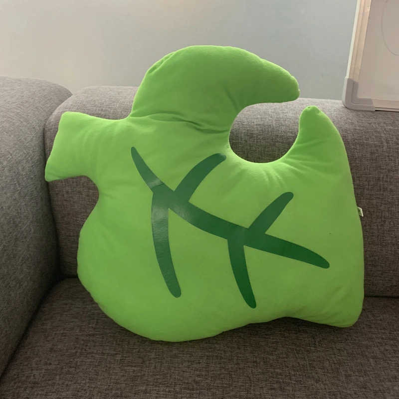 Plush Doll Green Leaf Pillow