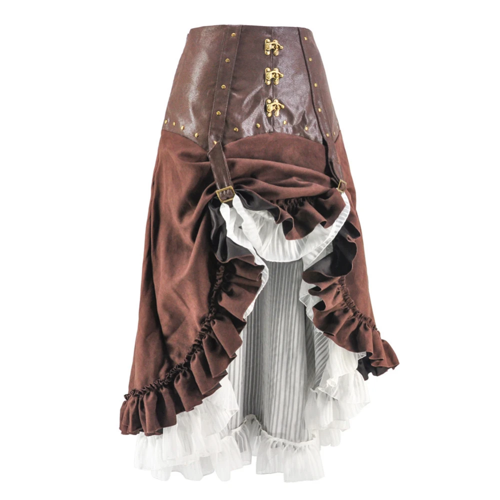 Halloween Stage Costume Steampunk Irregular Skirt Two-piece Set