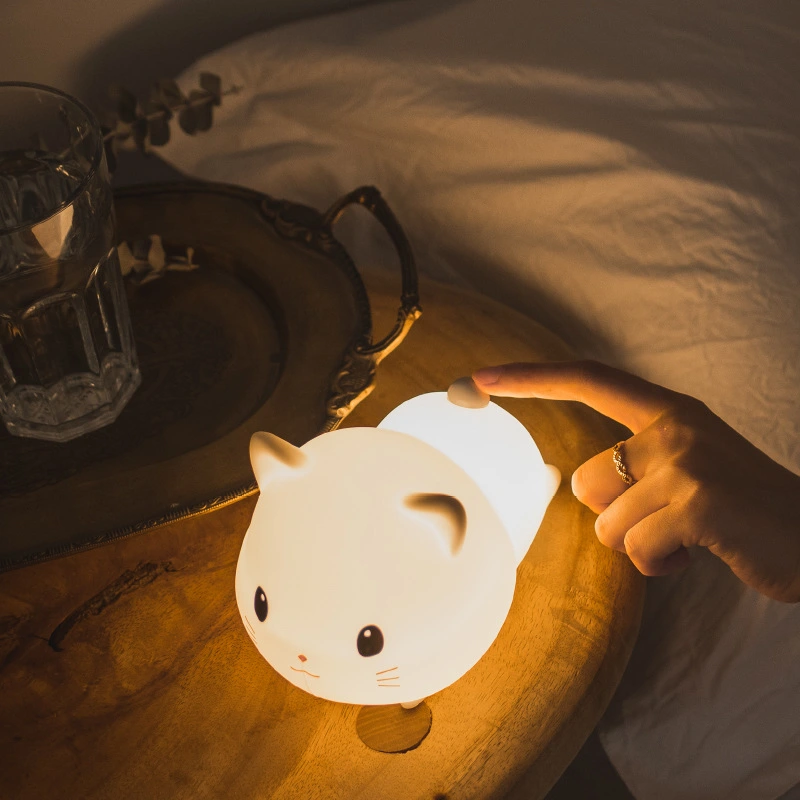 Dumb Meow Silicone Cute Cat USB Atmosphere Night Light