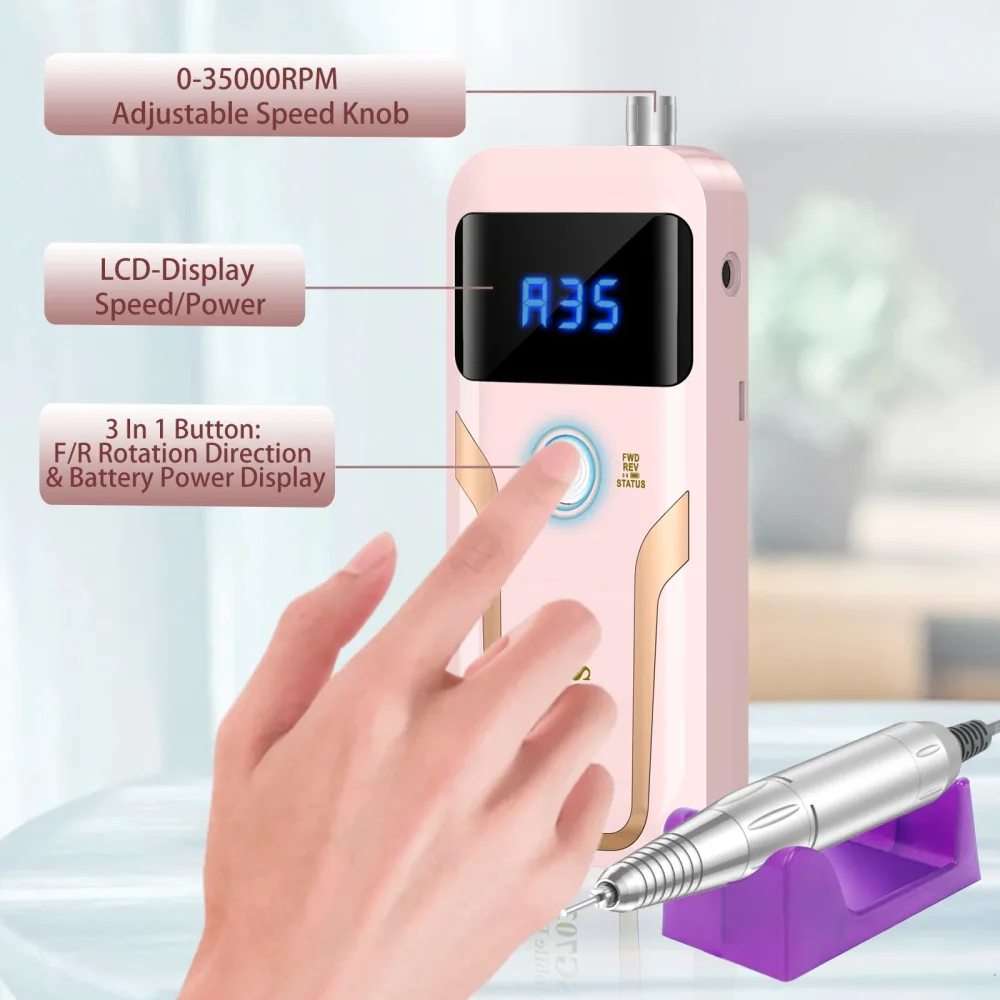 LED Nail Lamp Portable Rechargeable Nail Removal