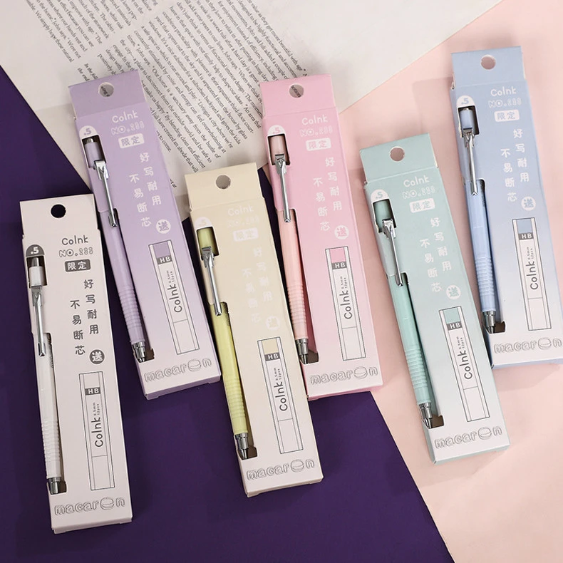 Macaron Color Mechanical Pencil Cute Students Press 0.5mm