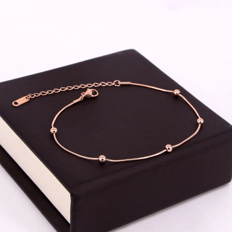 Multi Ball Rose Gold Anklet Bracelet