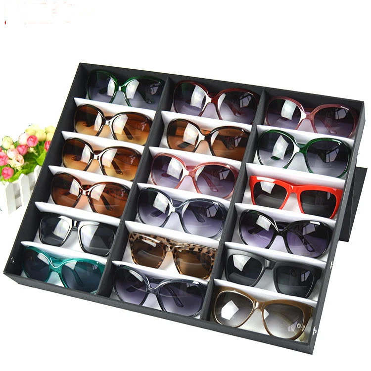 18-grid Glasses Display Rack Storage Box Jewelry Props