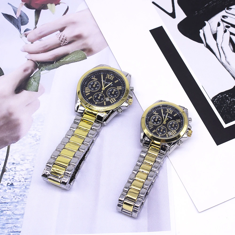 Fashion Bracelet Calendar Quartz Couple Watch