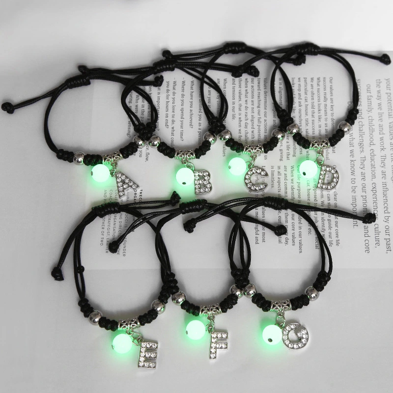 New Luminous English Alphabet Couple Bracelet