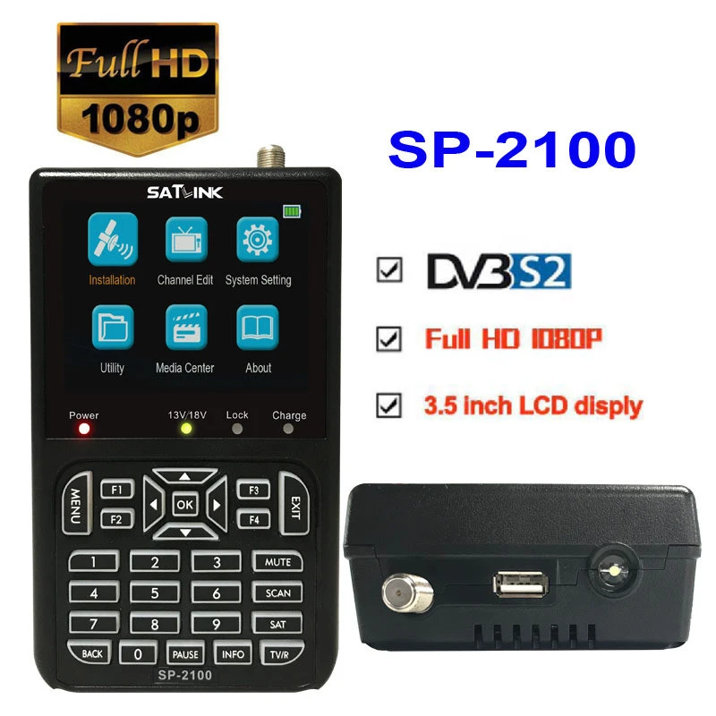 SATLINK SP-2100 DVB-S2 HD Finder Meter HD Star Finder Tuner