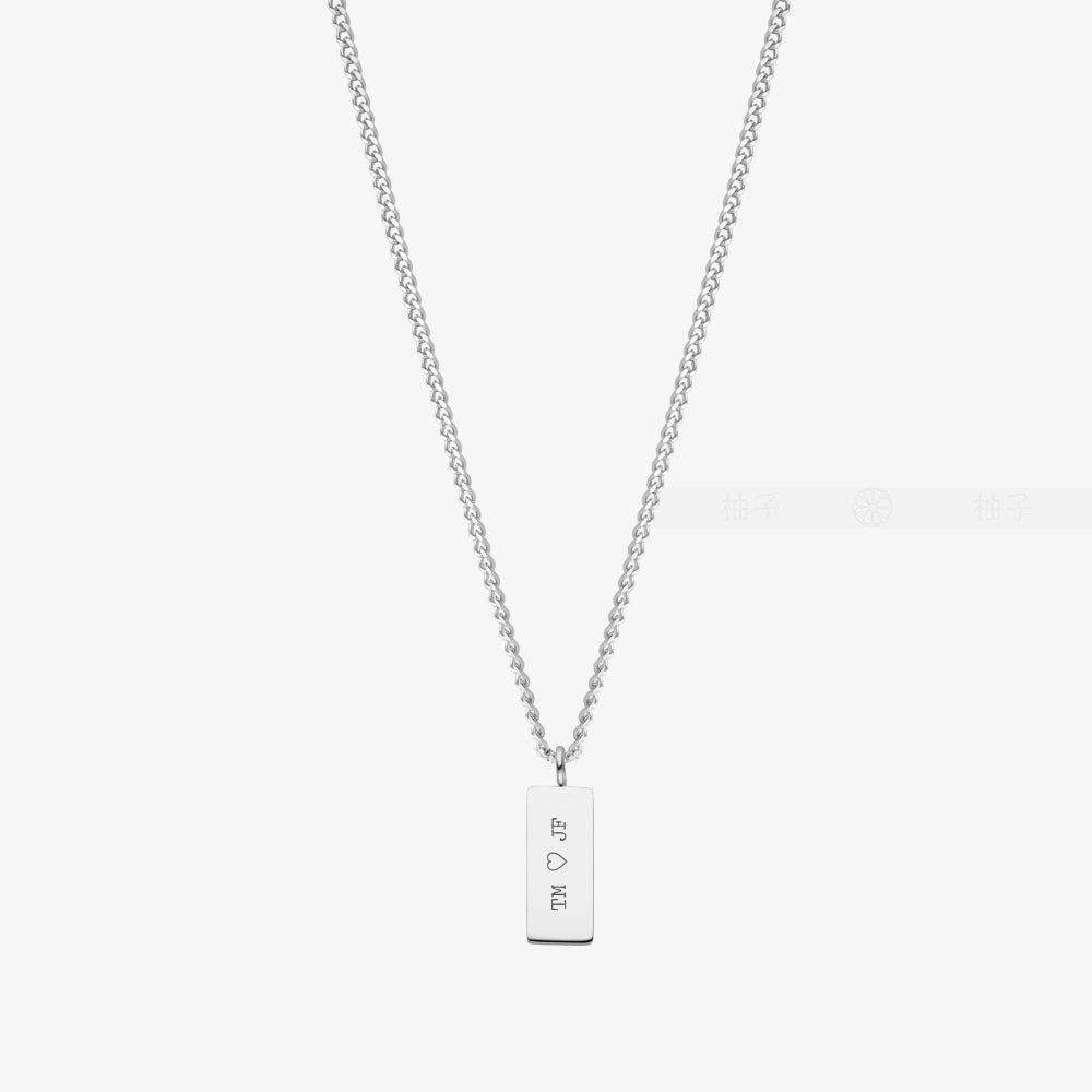 Stainless Steel Long Lettering Diy Necklace