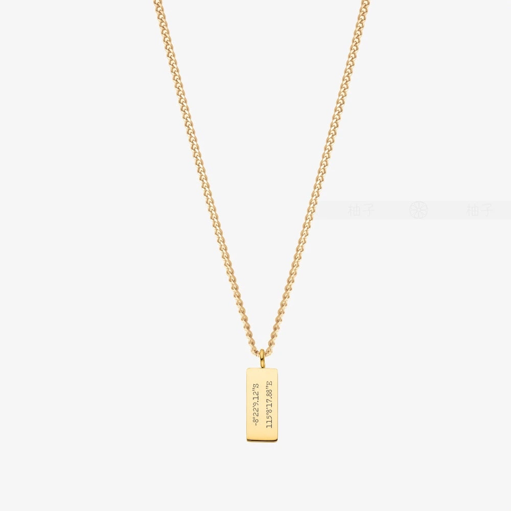 Stainless Steel Long Lettering Diy Necklace