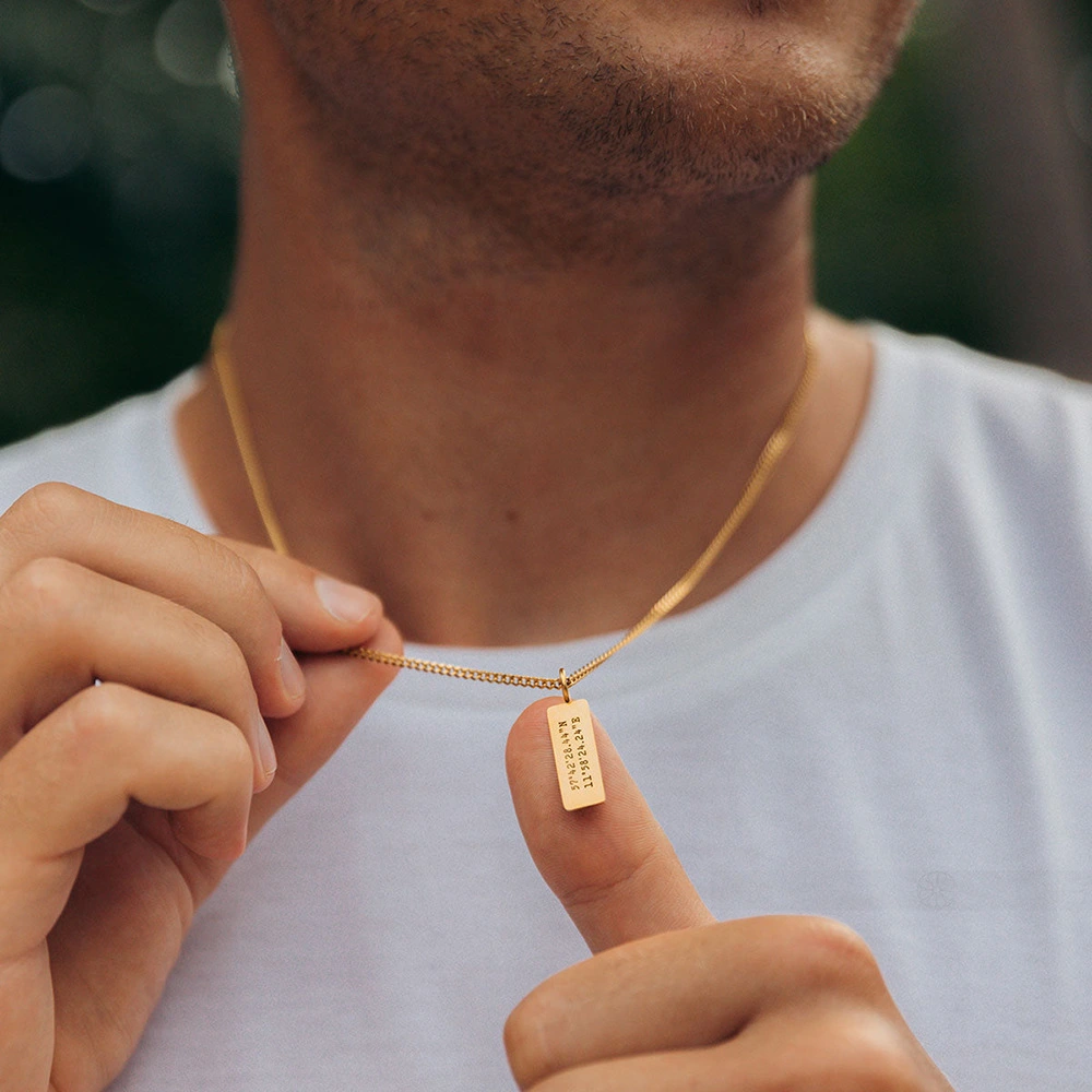 Stainless Steel Long Lettering Diy Necklace