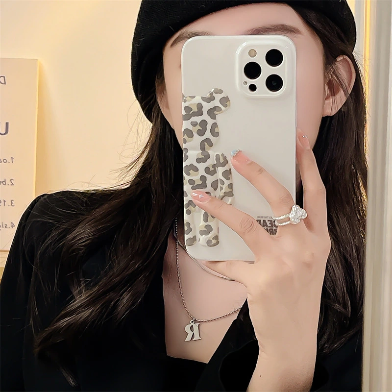 White Leopard Print 13 Mobile Phone Case