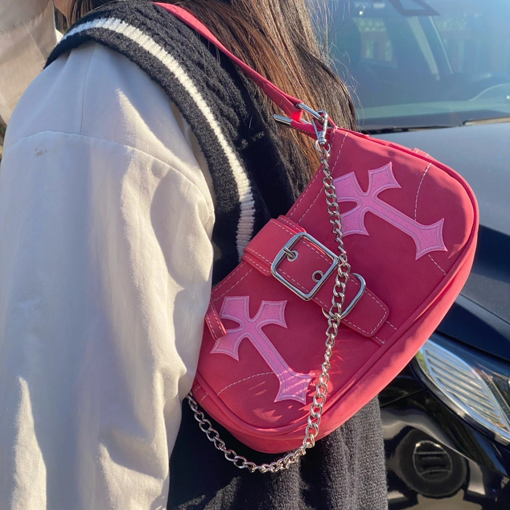 Rose Red  Motorcycle Sweet And Spicy Messenger Bag