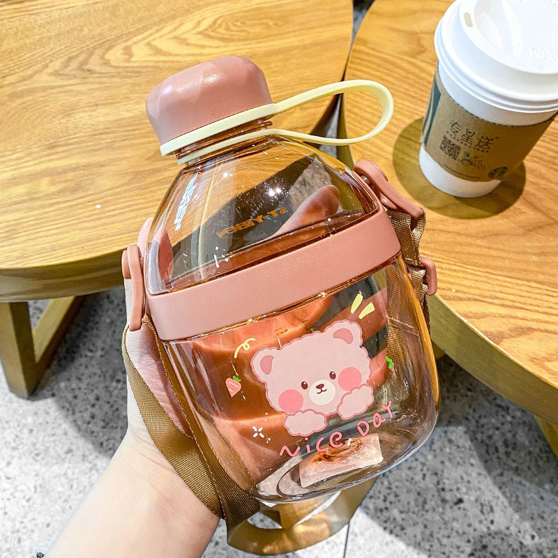 Cartoon Straight Drinking Kettle Portable Cute Plastic Cup