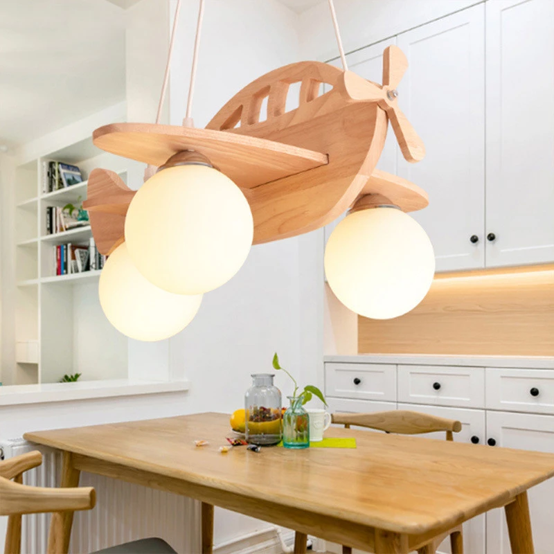 Modern Minimalist Airplane-shaped Chandelier In Children's Room