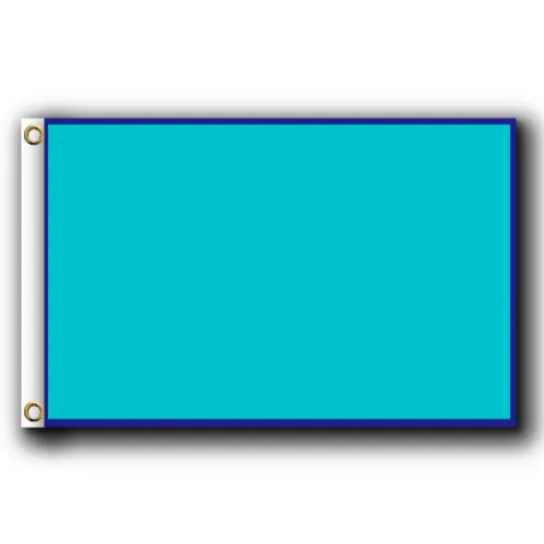 Drapeau Bleu turquoise