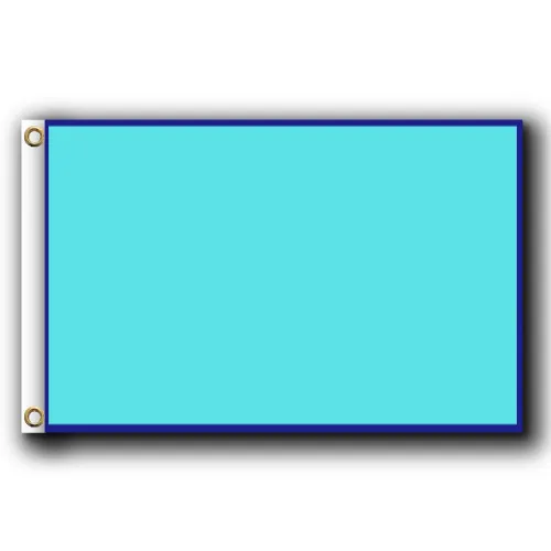 Drapeau Bleu turquoise Clair