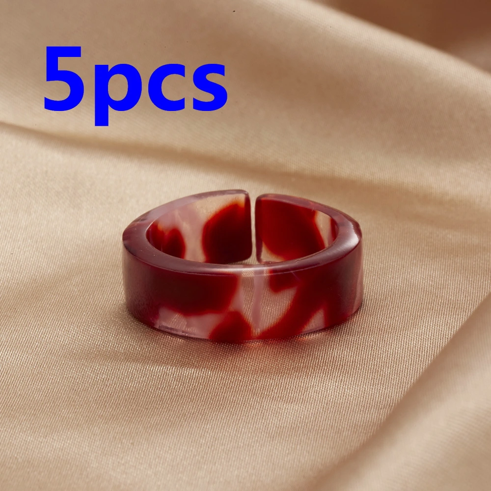 Colorful Round Acrylic Resin Knuckle Ring