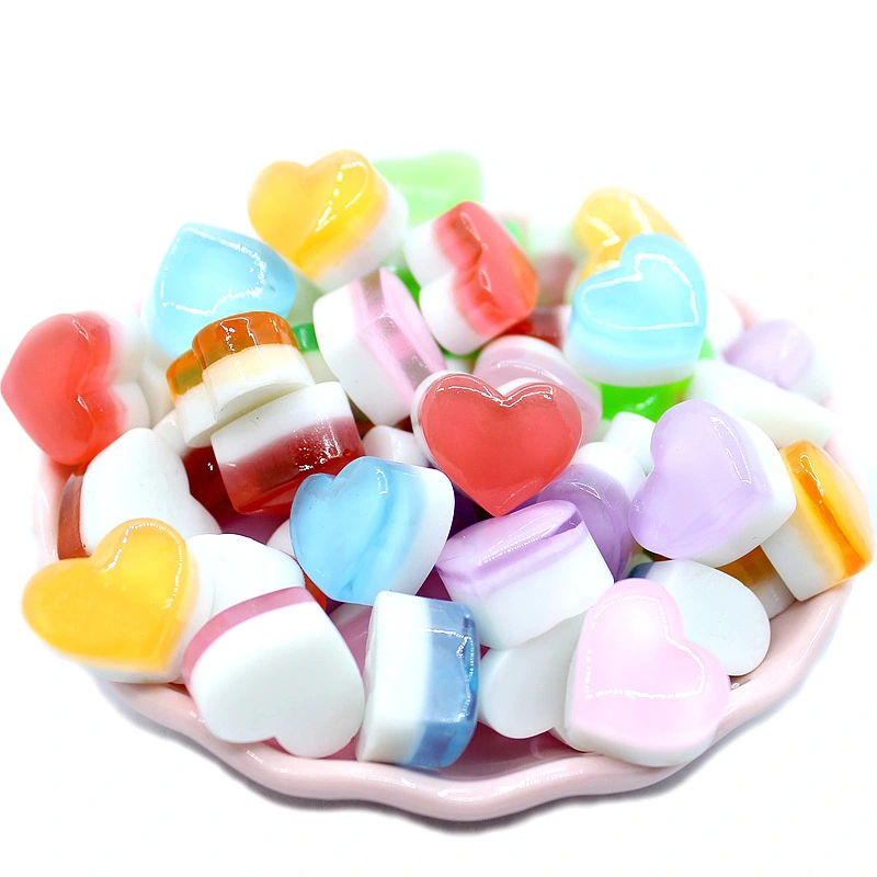 BeadsSimulation Love Candy Resin Jewelry Diy Slime Material Jelly Pudding