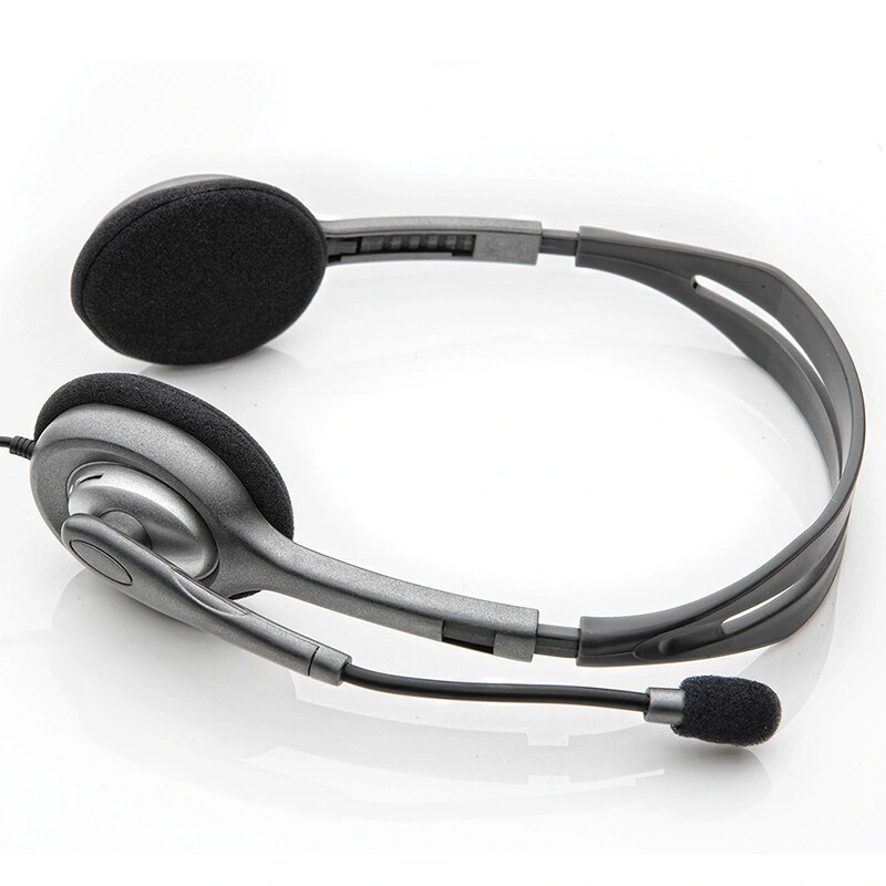 LogitechLogitech H110H111 Stereo Wired Headset Single Double 35 Headset Computer Tablet Headset