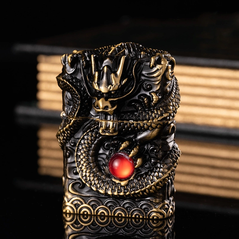 Dragon Ball Five-sided Carving Windproof Kerosene Lighter