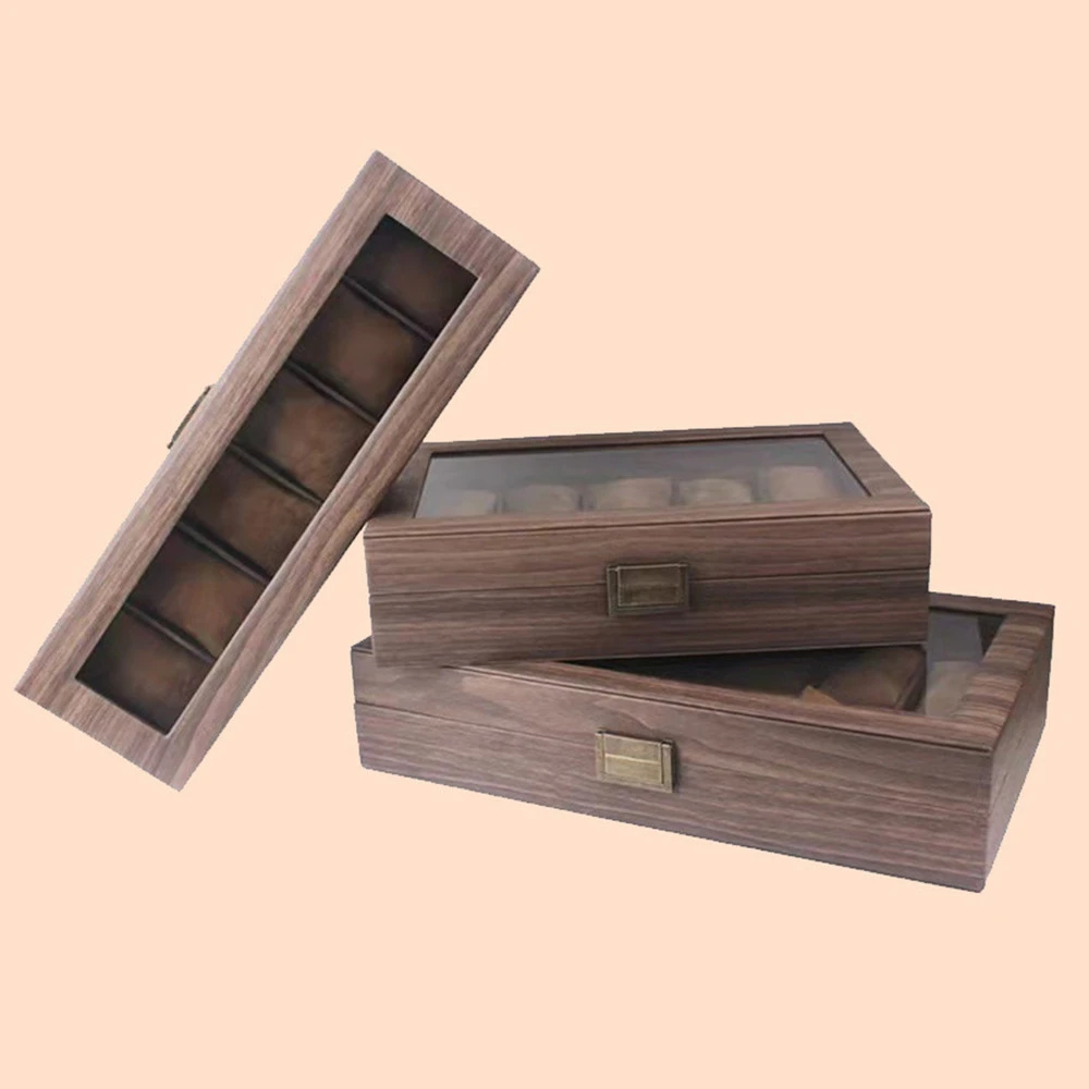 Wood Grain Watch Multifunctional Display Box