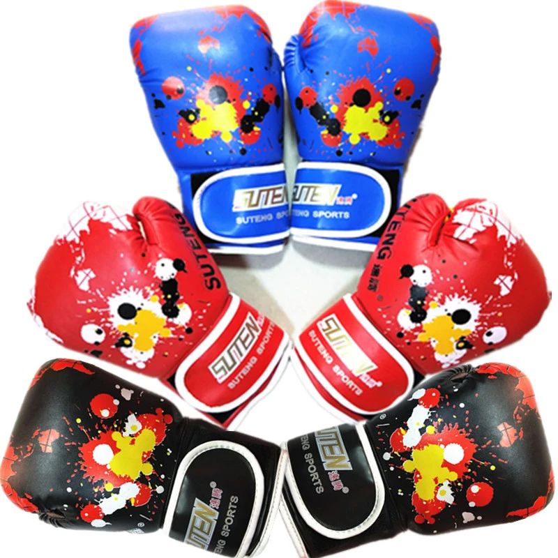 Splash Ink Map Large Sanda Gauntlets Boxing Gloves