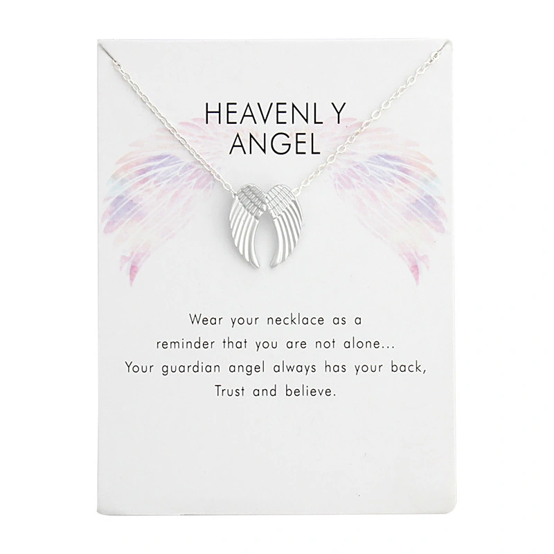 Heavenly Angel Wings Necklace Fashion Gold Silver Wing Pendant Clavicle Chain Necklaces For Women