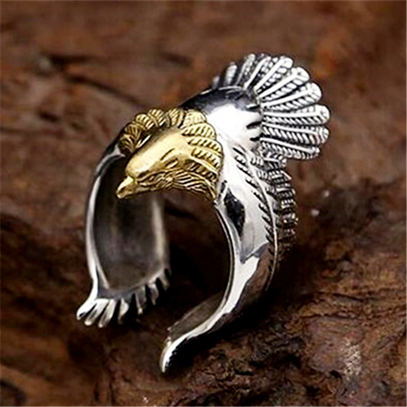 Vintage Big Eagle Wing Open Ring