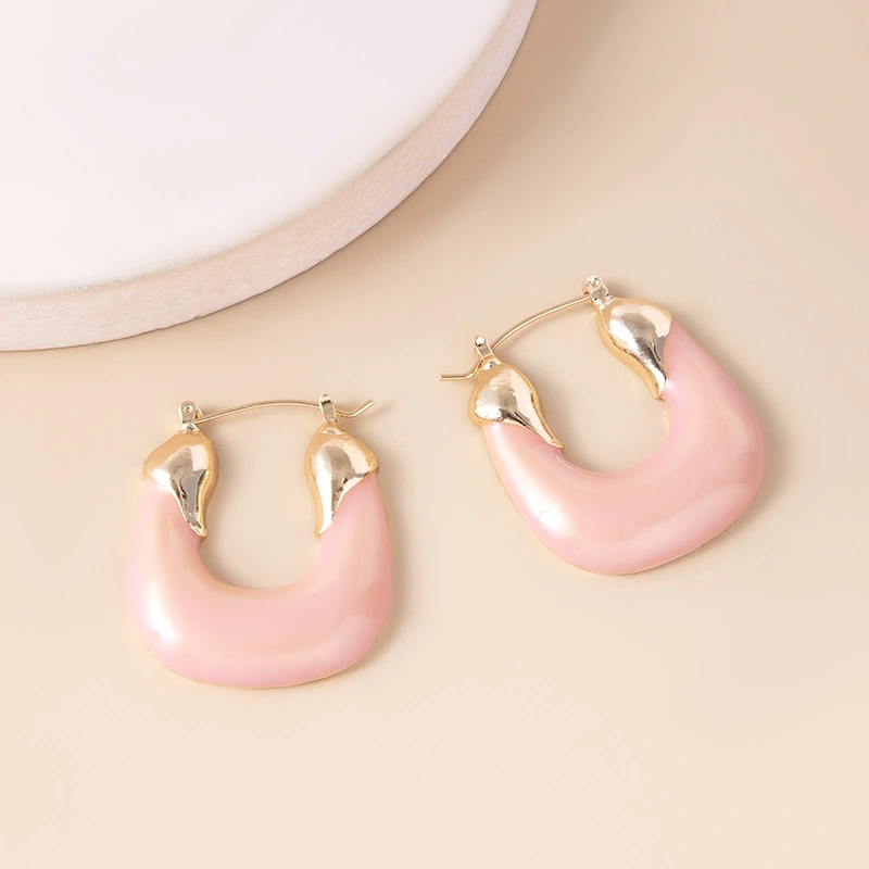 Irregular U Shape Hoop Earrings For Women