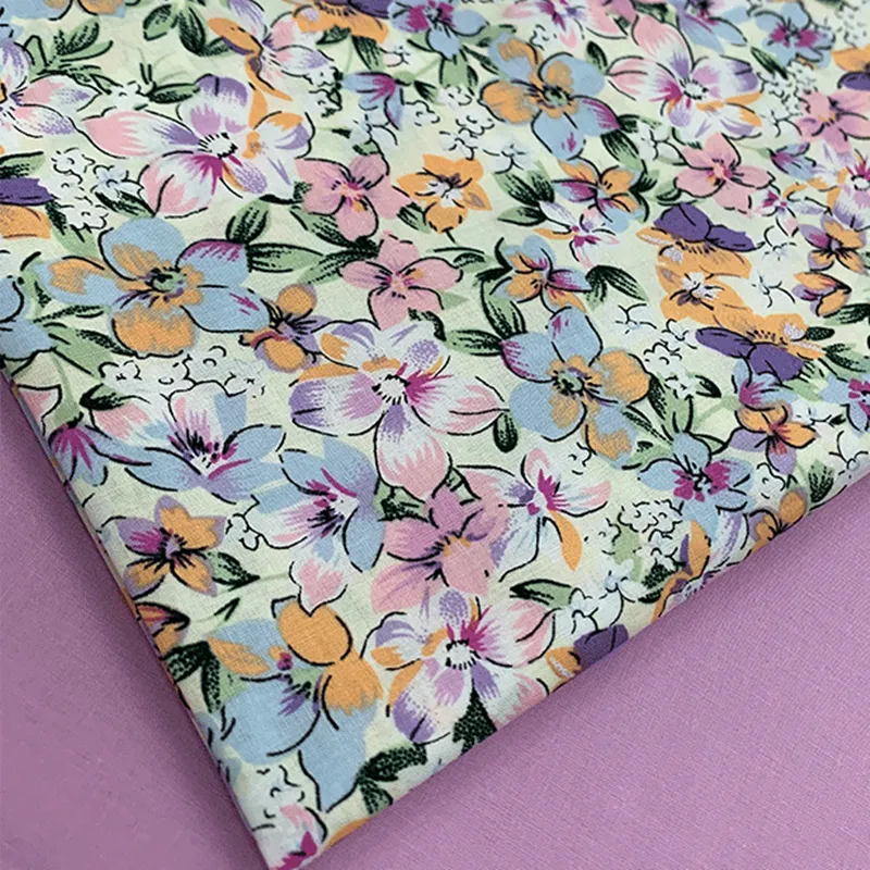 Women's Fashion Cotton Small Floral Fabric