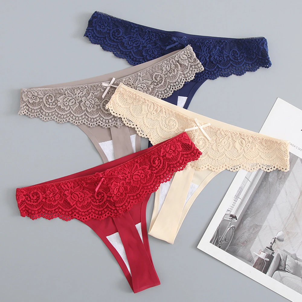 French Lace T Pants Panties Women Low Waist