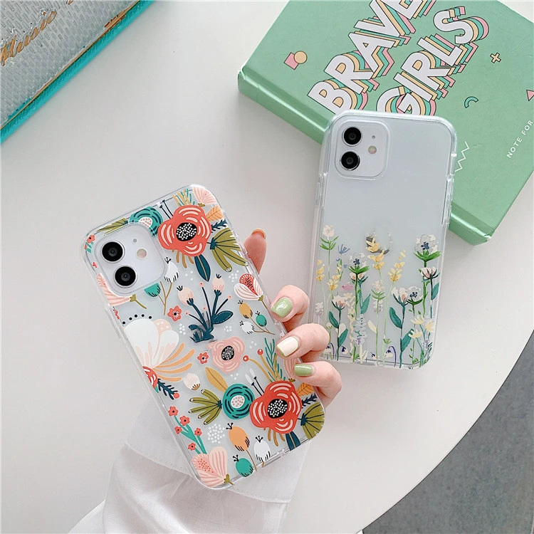 Flower Transparent All-inclusive Mobile Phone Case