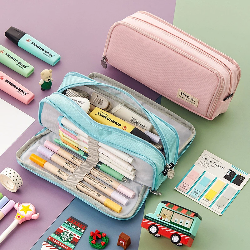 Macaron Color Matching Can Be Transformed Into Large Capacity Upgraded Pencil Case Stationery Box