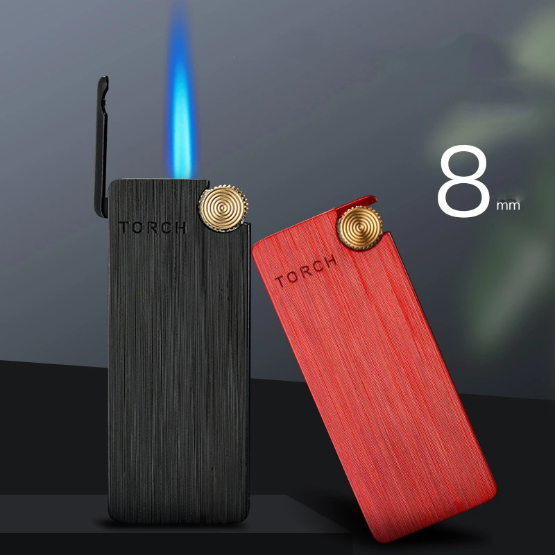 Grinding Wheel Straight Into Windproof Ultra-thin Lighter Metal