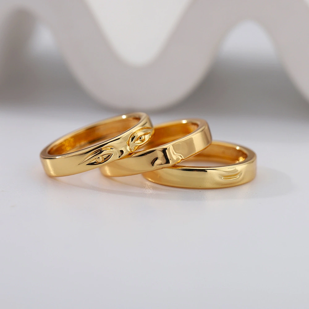 New Niche Design Copper Gold Plated Punk Ring