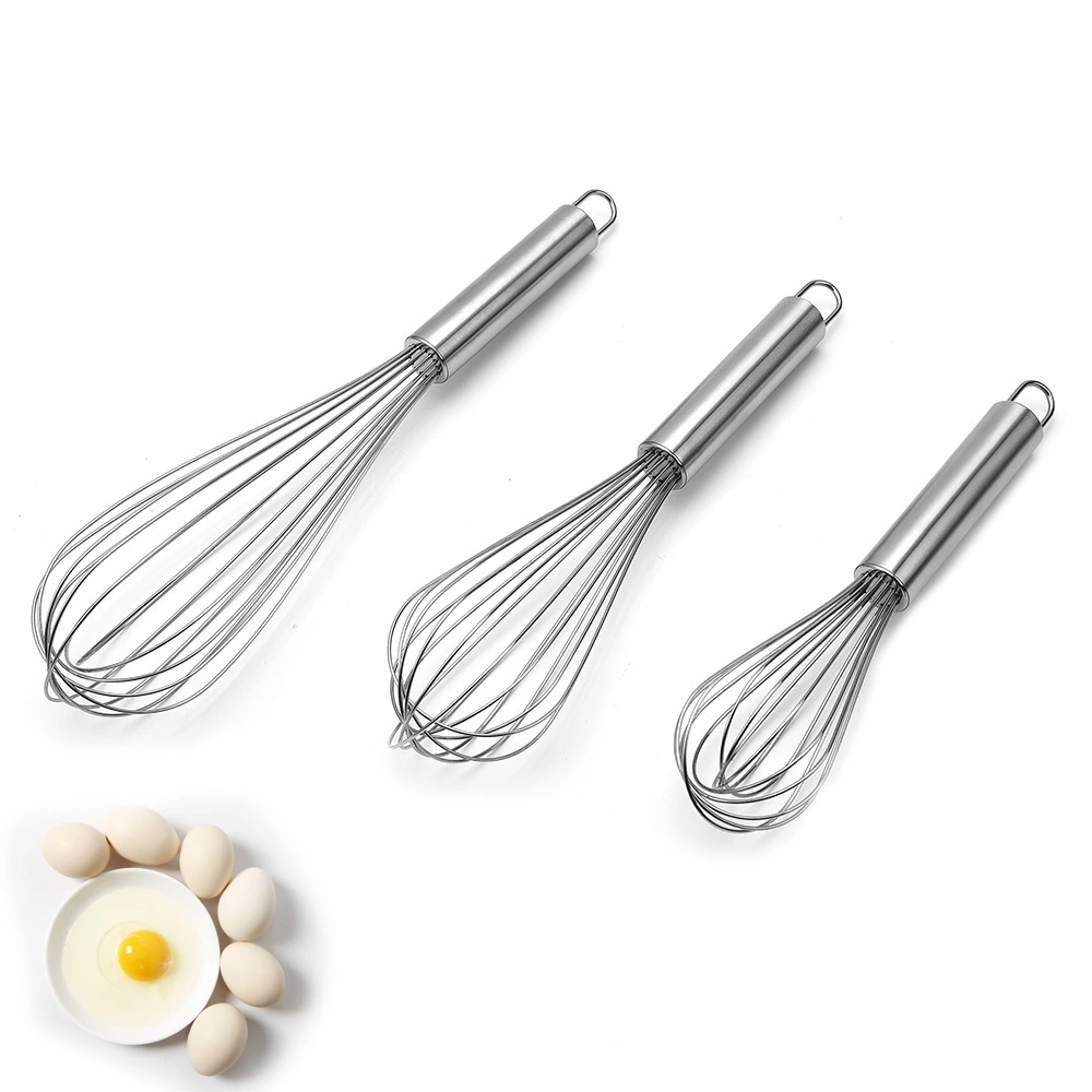 10 Inch Stainless Steel Manual Egg Beater Household Small Stirring Rod