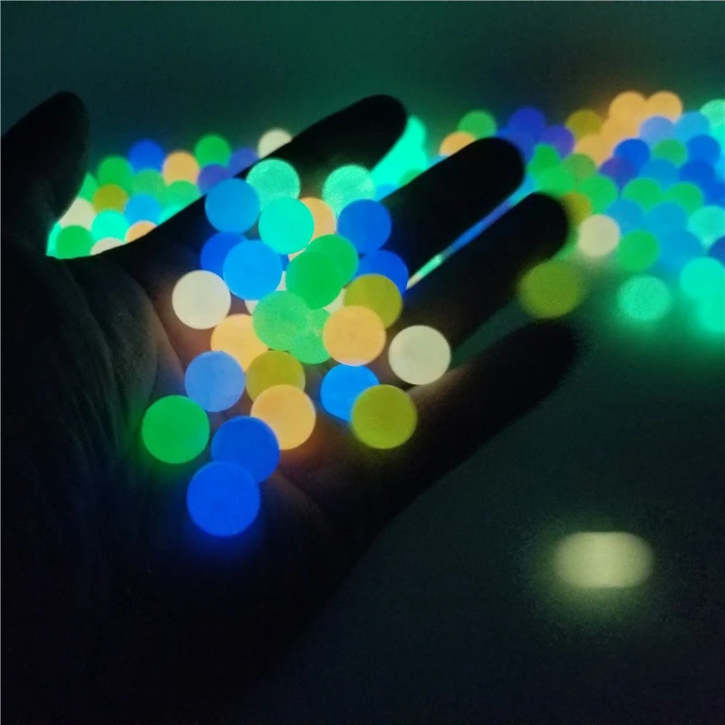 12mm Luminous Round Loose Beads With Hole String Accessories