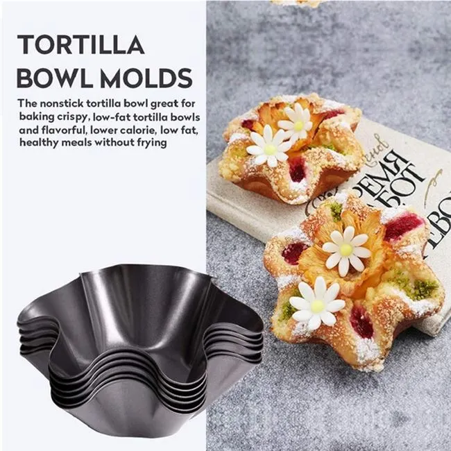 Non-Stick Fluted Tortilla Shell Maker Pans Taco Salad Bowl