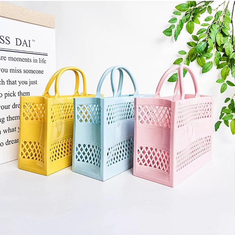 Women's Personality Multicolor Fashion Large Capacity Hollow Tote Bag