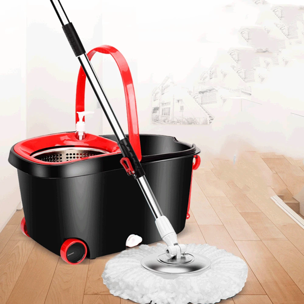 Hand-free Housework Cleaning Utensils Wet And Dry Mop Bucket