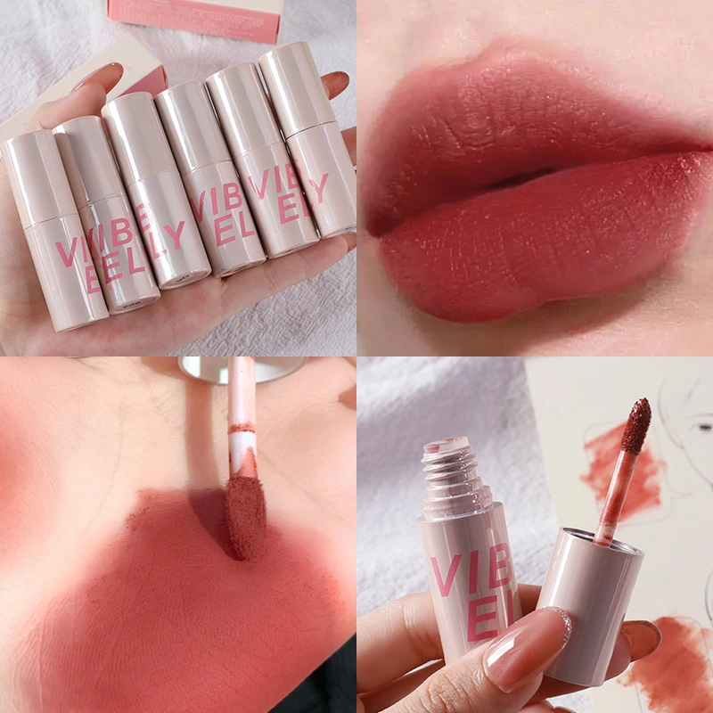 VIBELY Small Fat Pier Velvet Matte Finish Lip Mud Internet Celebrity Live Broadcast Popular Student Lip Paint Lipstick