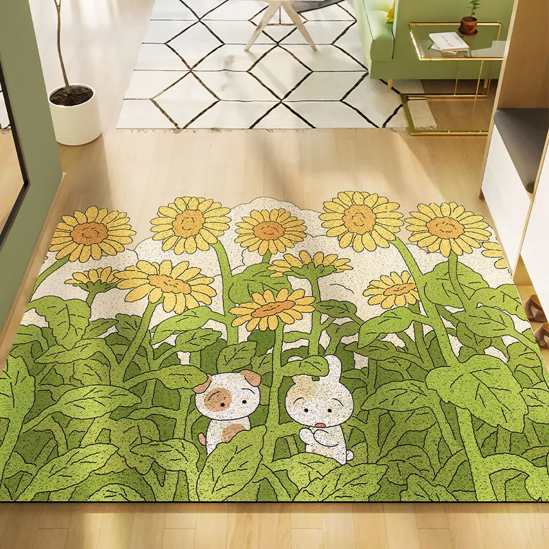 Household Fashion Simple Printing Dust-proof Non-slip Mat