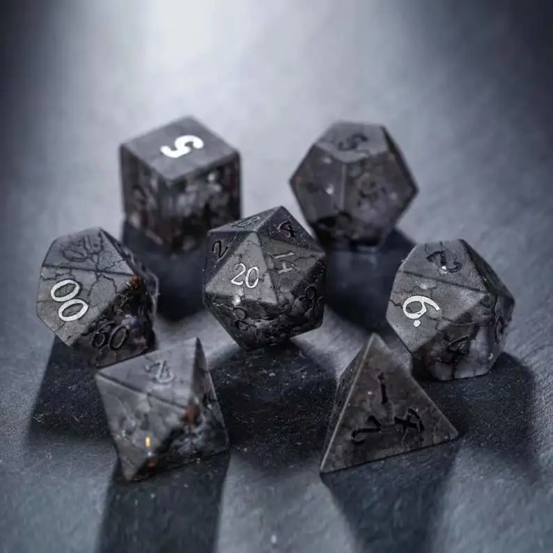 Black Lightning Zircon Frosted Running Dice