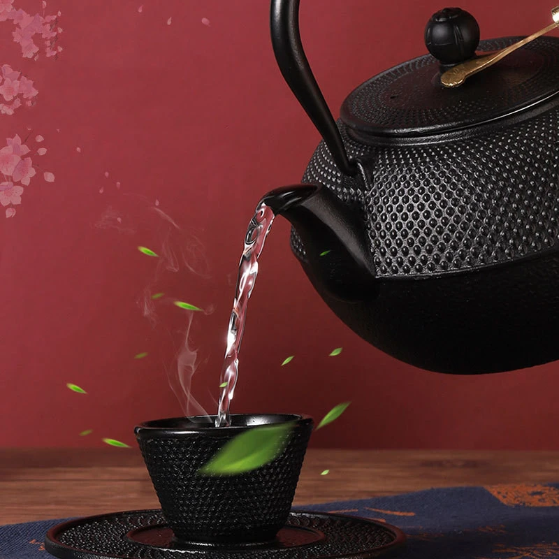 Household Uncoated Cast Iron Tea Set