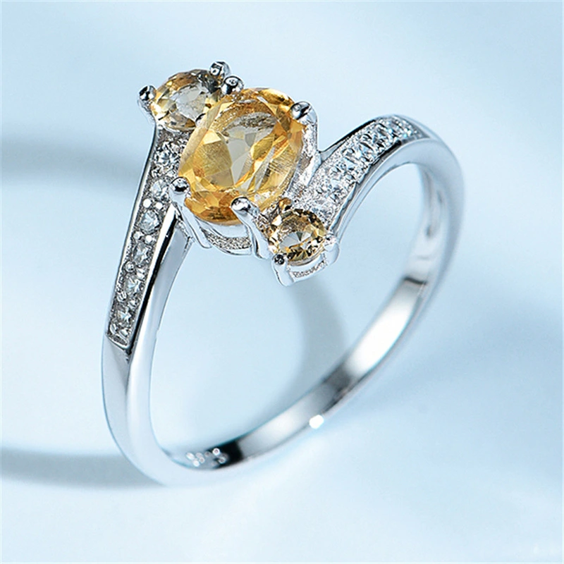 Simple Color Zircon Meteor Shape Ring